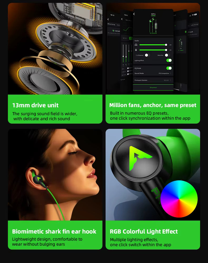 سماعة بيفا S6 Pro للألعاب – USB‑C مع شحن سريع 27 واط - الصورة 5